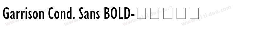 Garrison Cond. Sans BOLD字体转换